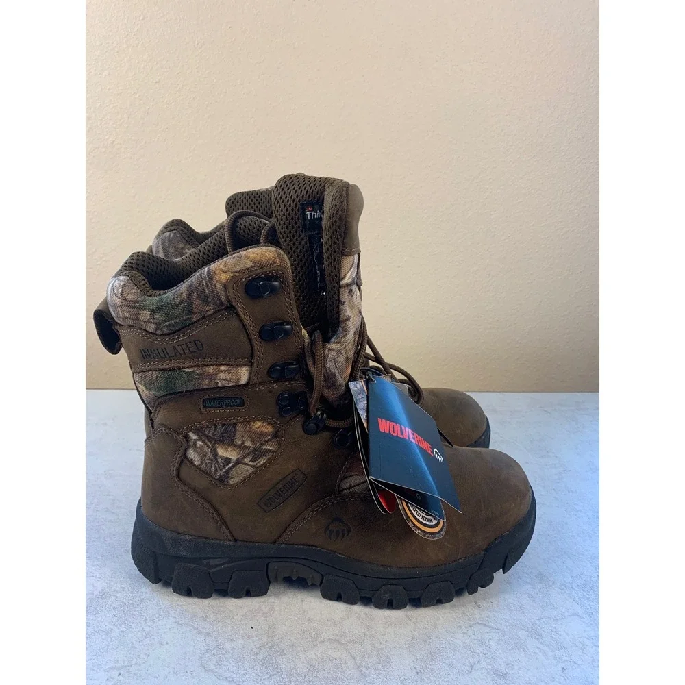 Wolverine 7M Hunting Boots Brown Camo Waterproof 400g Thinsulate W30083